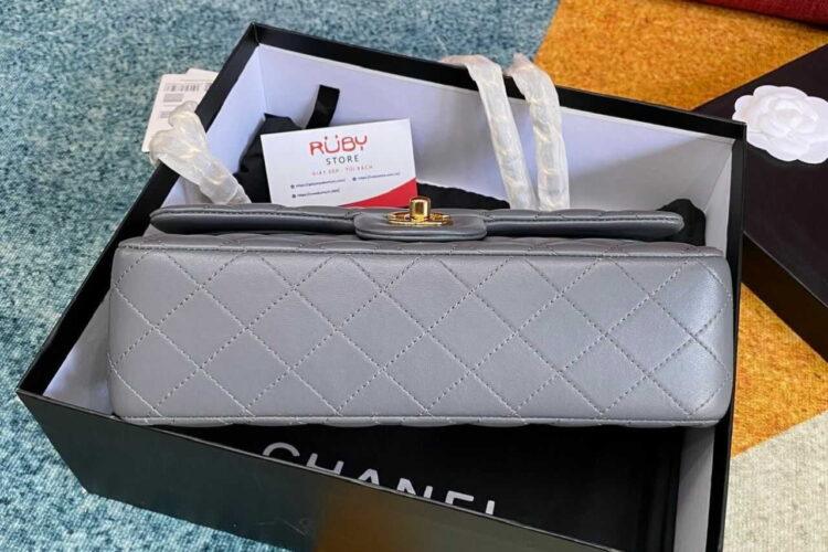 Túi Chanel Classic Medium Grey Lambskin GHW Size 25 Màu Xám
