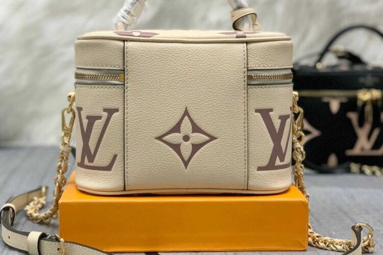 Túi LV Vanity PM M45599 Creme Rose Pink Màu Kem