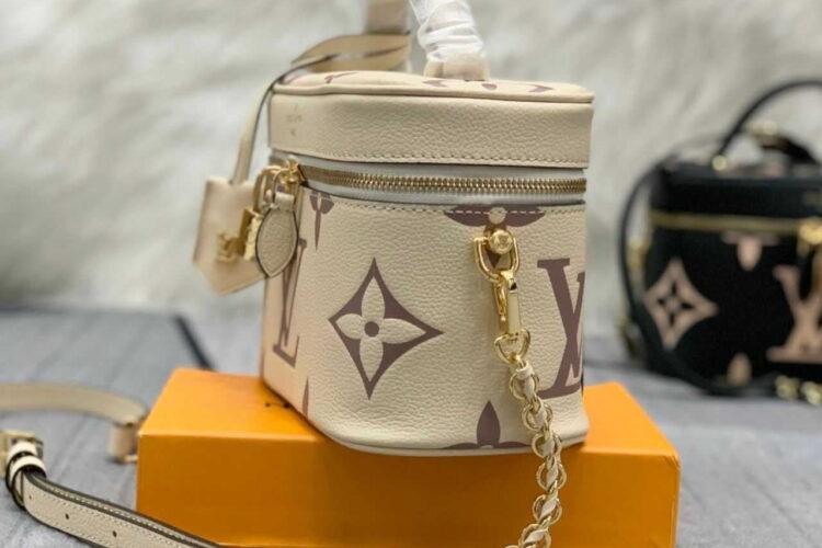 Túi LV Vanity PM M45599 Creme Rose Pink Màu Kem