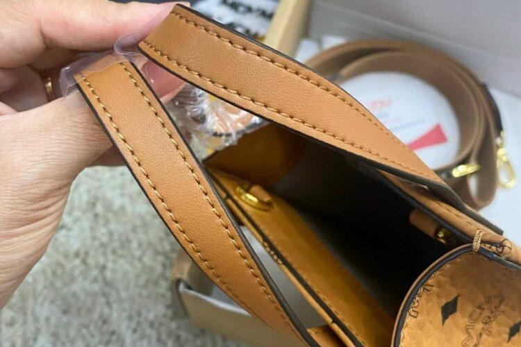 Túi MCM X-Mini Aren Klassik Tote In Visetos Cognac Nâu