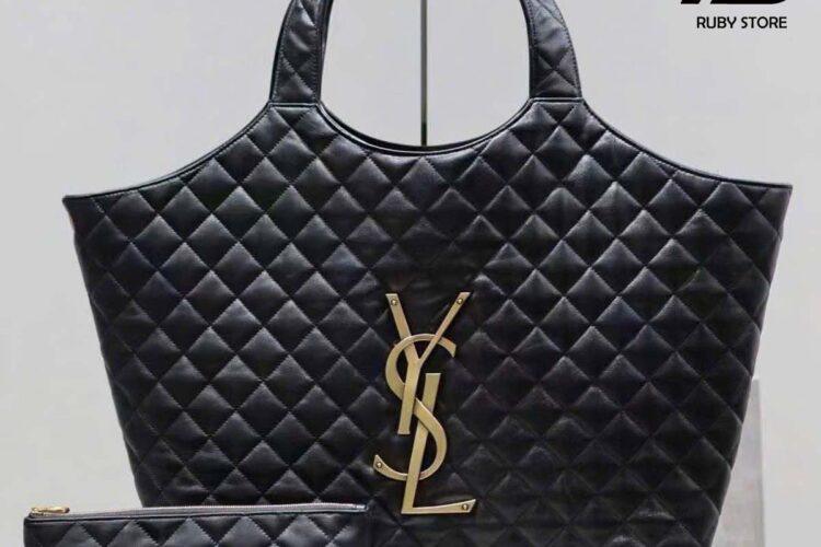 Túi YSL Icare Maxi Shopping Black Bag Màu Đen Best Deal