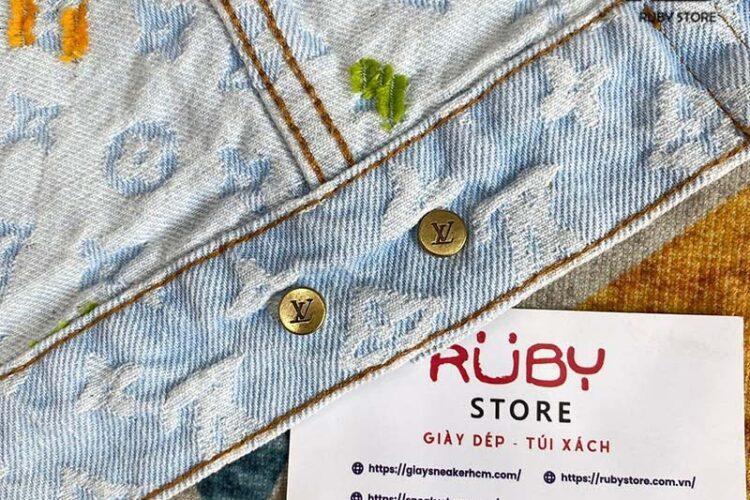 Áo Khoác LV Tyler Monogram Denim Jacket Màu Xanh Indigo Best Quality
