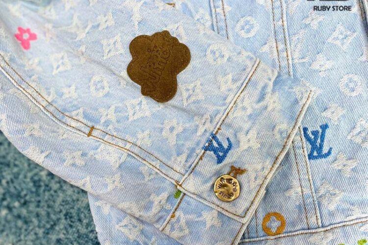 Áo Khoác LV Tyler Monogram Denim Jacket Màu Xanh Indigo Best Quality