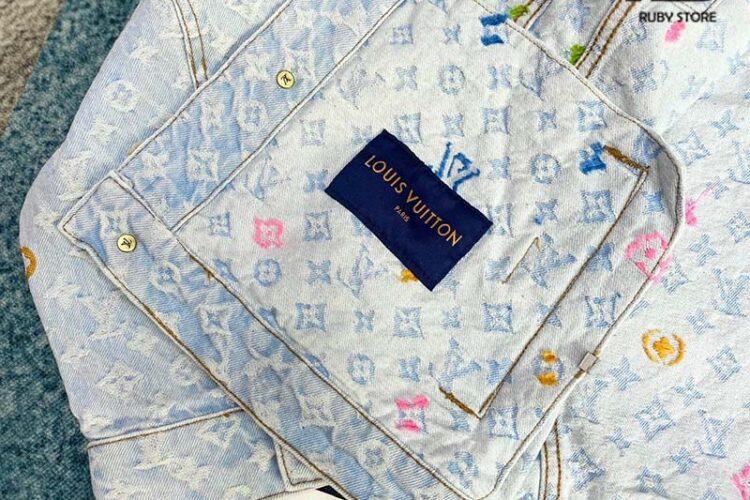 Áo Khoác LV Tyler Monogram Denim Jacket Màu Xanh Indigo Best Quality