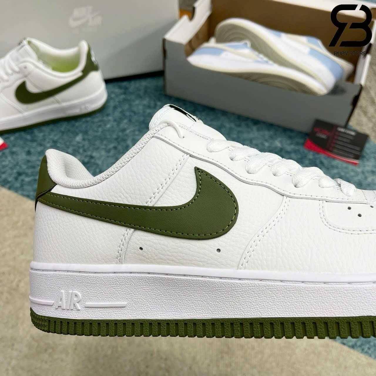 Giày Air Force 1 Low 07 SE Next Nature Oil Green Trắng Xanh