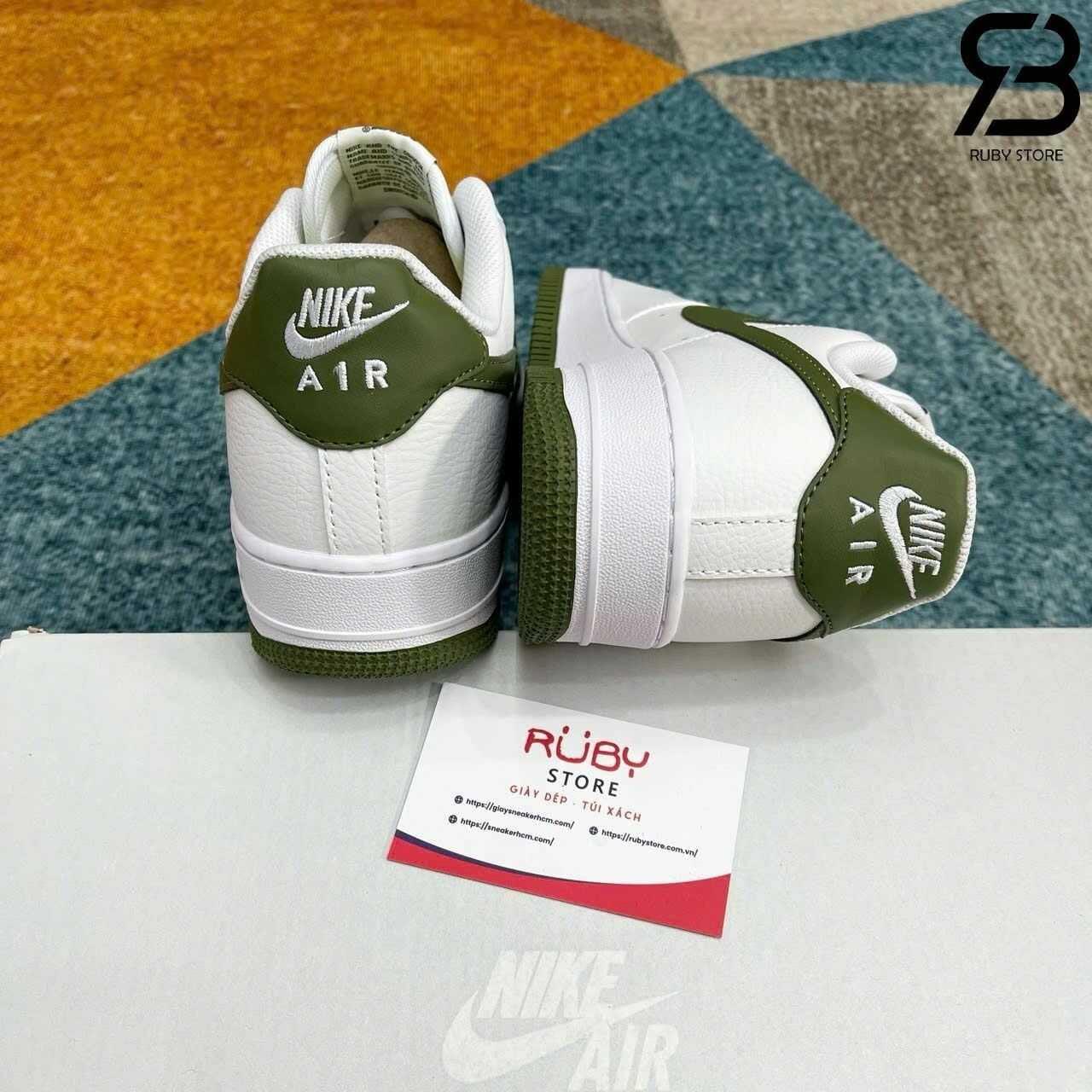 Giày Air Force 1 Low 07 SE Next Nature Oil Green Trắng Xanh