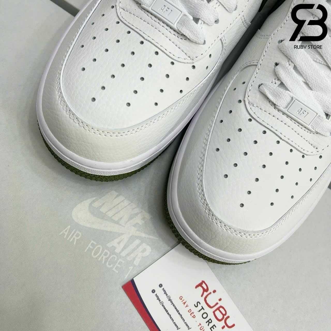 Giày Air Force 1 Low 07 SE Next Nature Oil Green Trắng Xanh