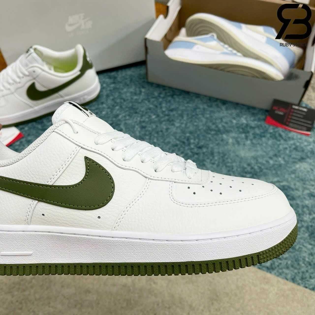 Giày Air Force 1 Low 07 SE Next Nature Oil Green Trắng Xanh