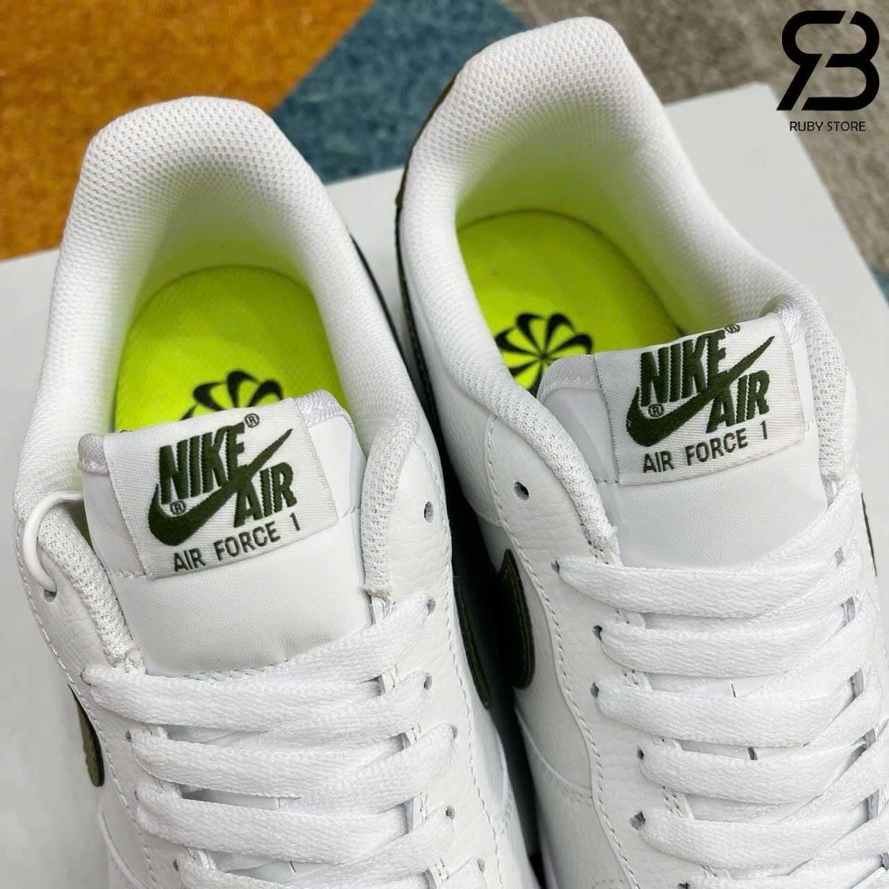 Giày Air Force 1 Low 07 SE Next Nature Oil Green Trắng Xanh