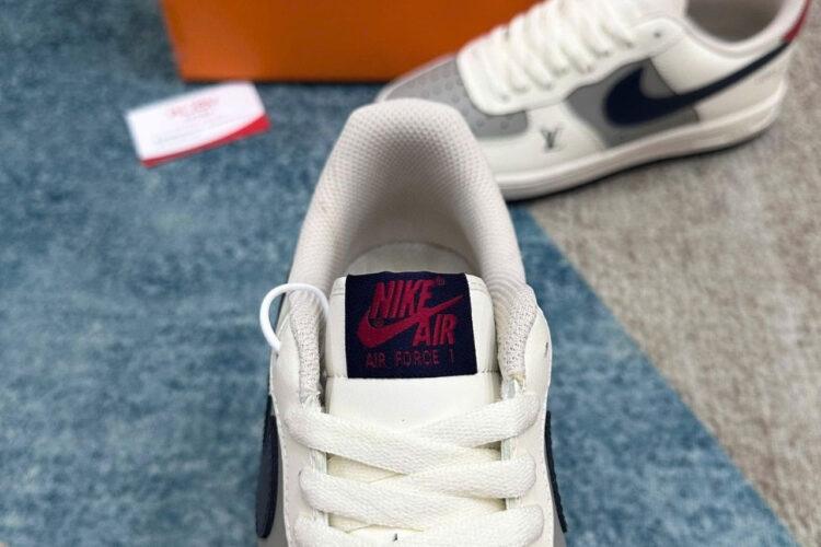Giày Air Force 1 x Louis Vuitton Trắng Xám Đỏ