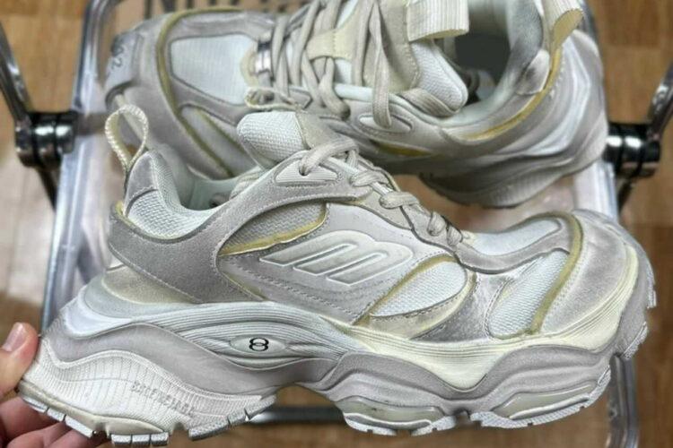 Giày Balenciaga Cargo Sneaker in Light Beige Xám Nhạt