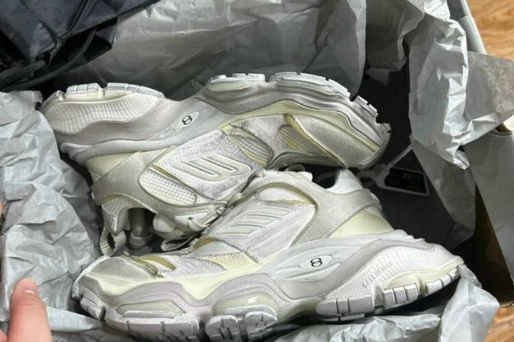 Giày Balenciaga Cargo Sneaker in Light Beige Xám Nhạt
