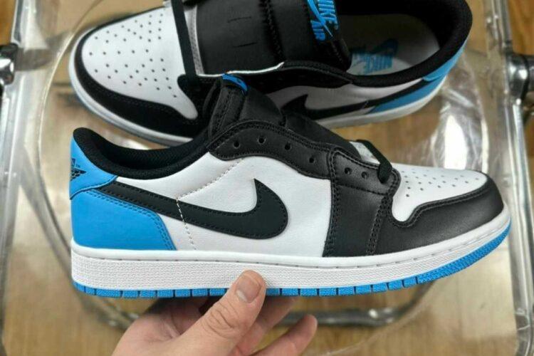 Giày Jordan 1 Low OG Black Dark Powder Blue Xanh Dương