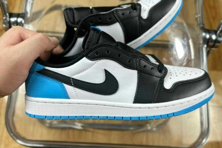 Giày Jordan 1 Low OG Black Dark Powder Blue Xanh Dương