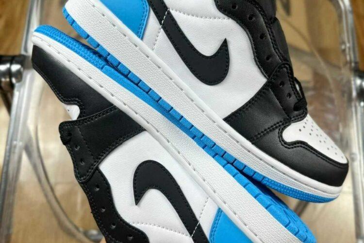 Giày Jordan 1 Low OG Black Dark Powder Blue Xanh Dương