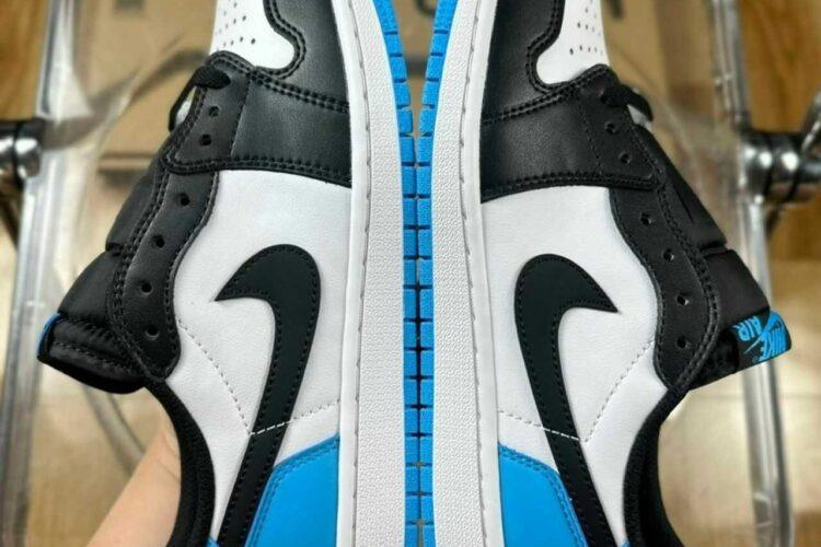 Giày Jordan 1 Low OG Black Dark Powder Blue Xanh Dương