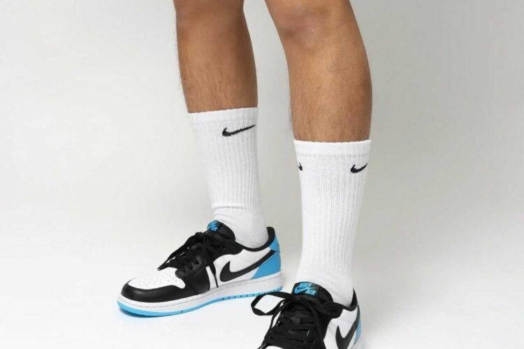 Giày Jordan 1 Low OG Black Dark Powder Blue Xanh Dương