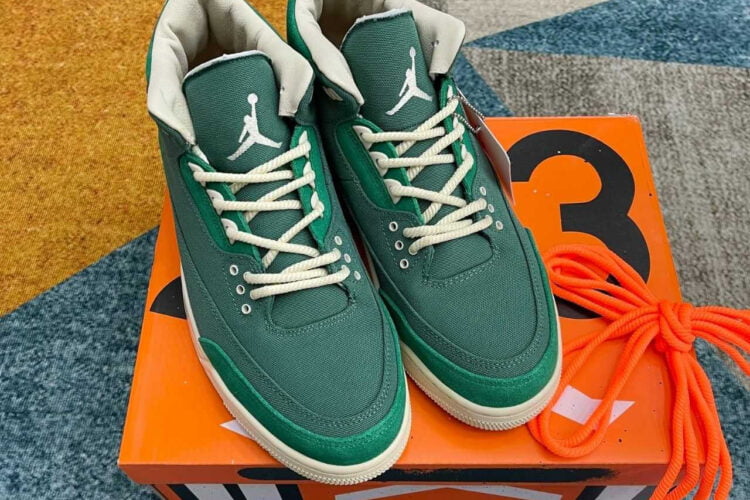 Giày Jordan 3 Retro SP Nina Chanel Abney Bicoastal Xanh Lá