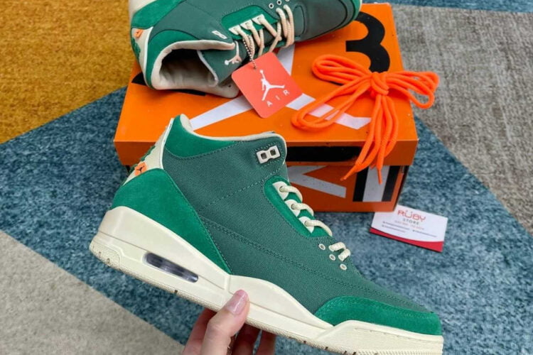 Giày Jordan 3 Retro SP Nina Chanel Abney Bicoastal Xanh Lá