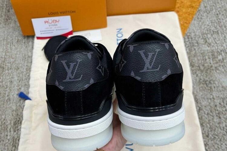 Giày Louis Vuitton LV Trainer Black Gray Monogram Đen Xám