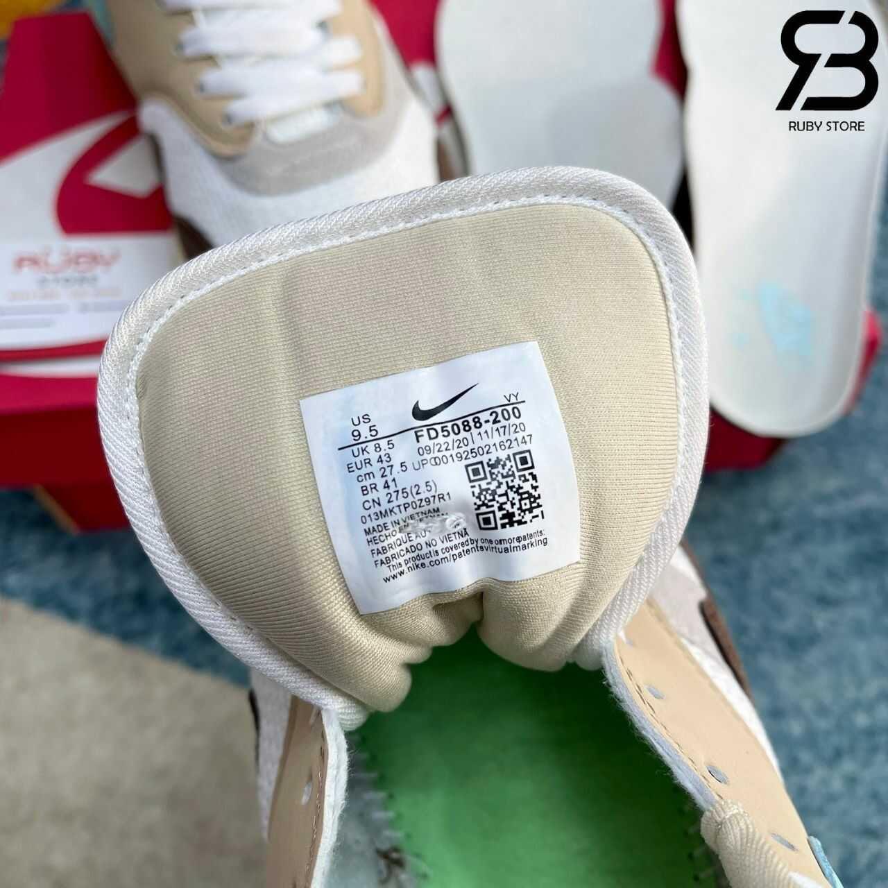 Giày Nike Air Max 1 Crepe Brown Nâu Kem Rep 11