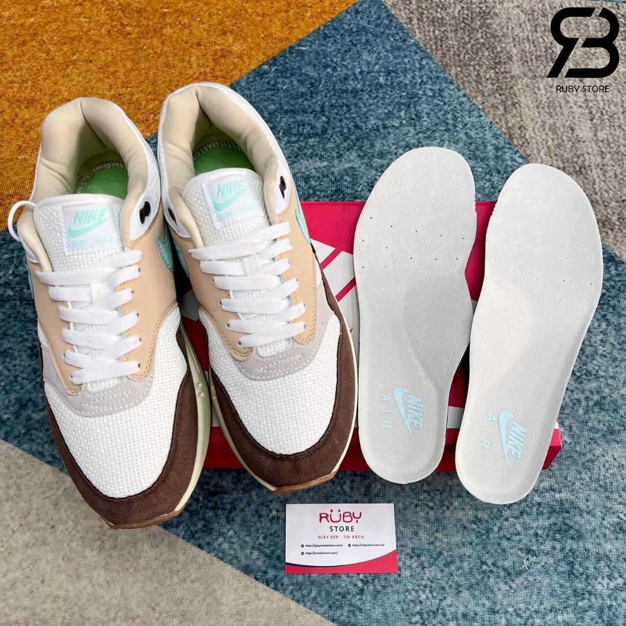 Giày Nike Air Max 1 Crepe Brown Nâu Kem Rep 11
