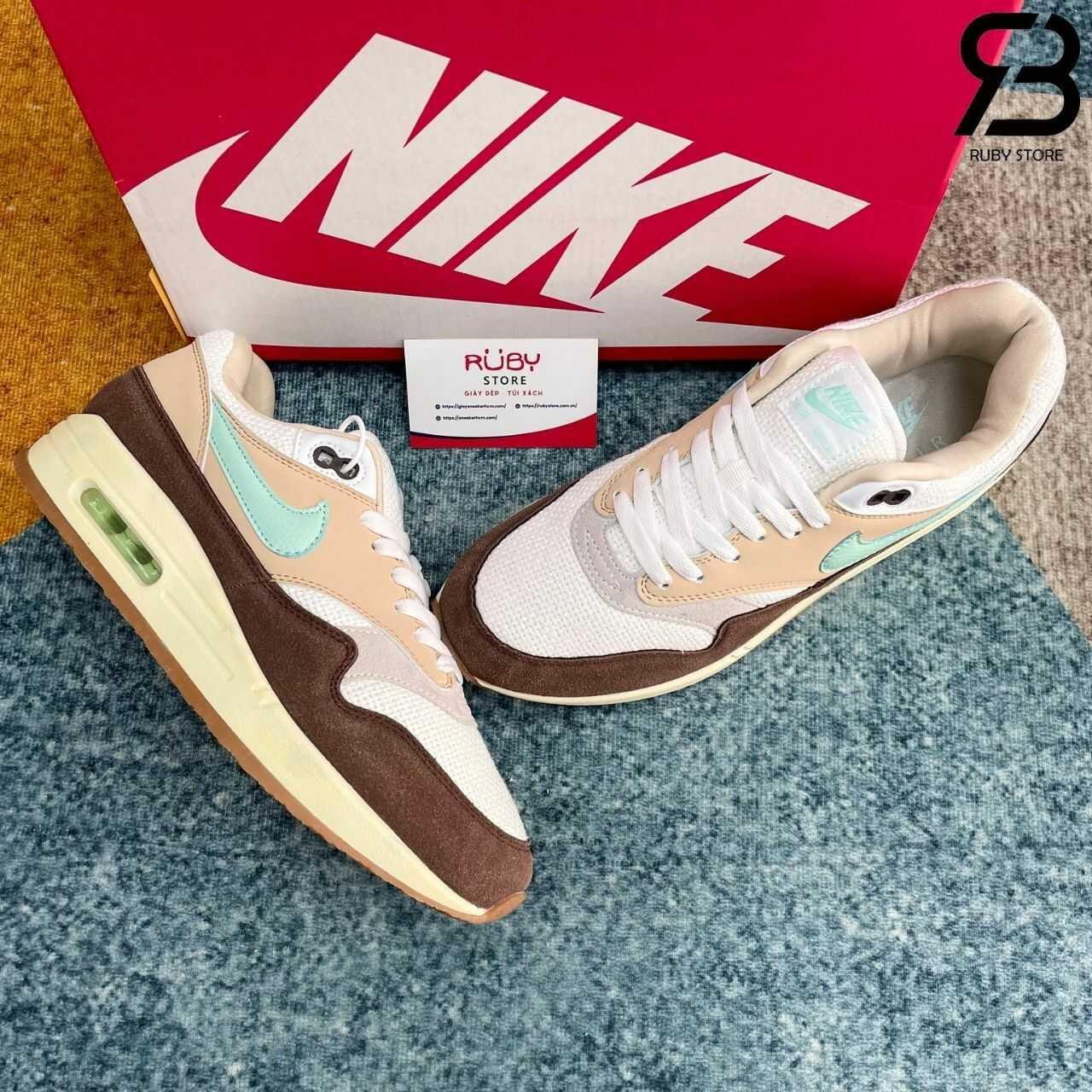 Giày Nike Air Max 1 Crepe Brown Nâu Kem Rep 11
