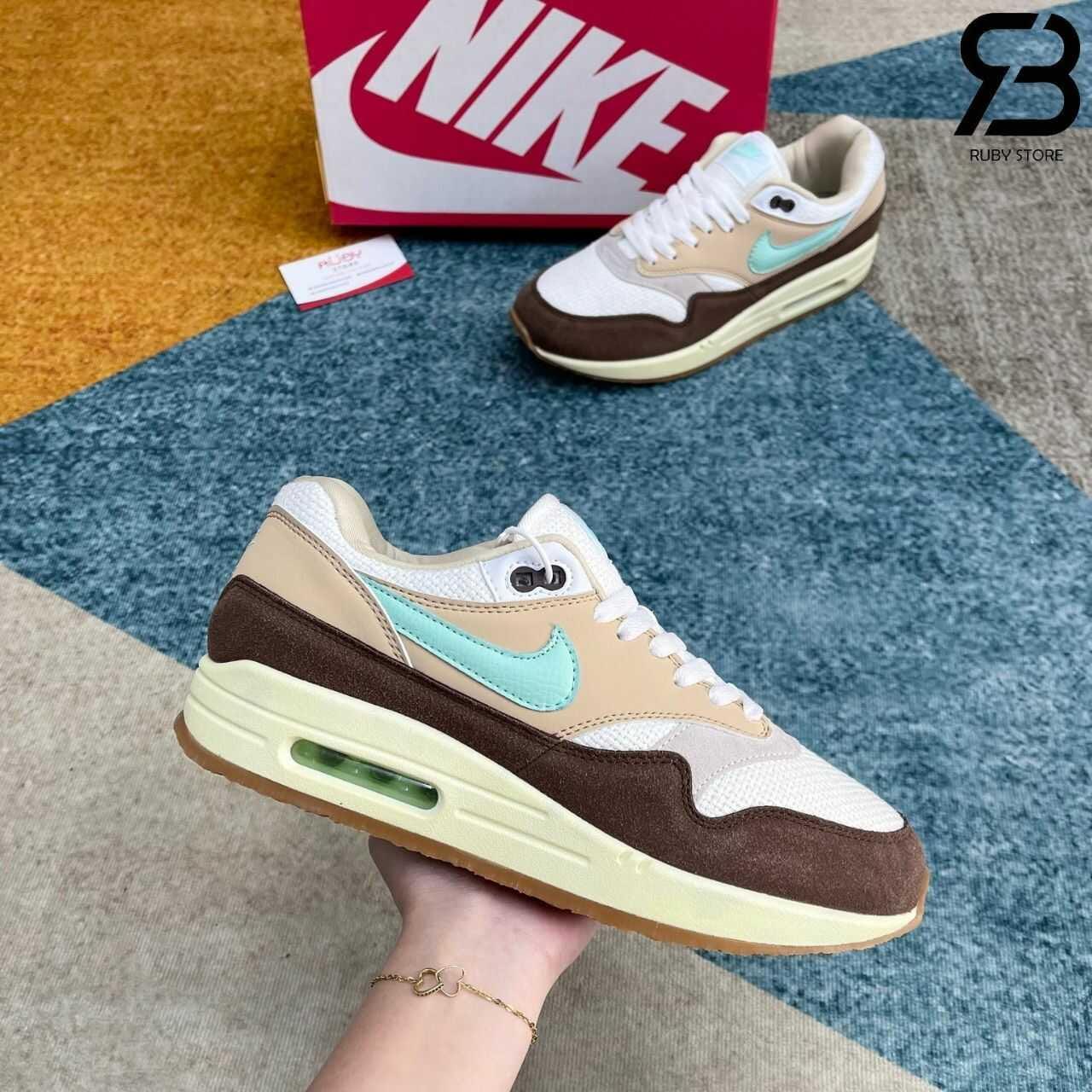 Giày Nike Air Max 1 Crepe Brown Nâu Kem Rep 11