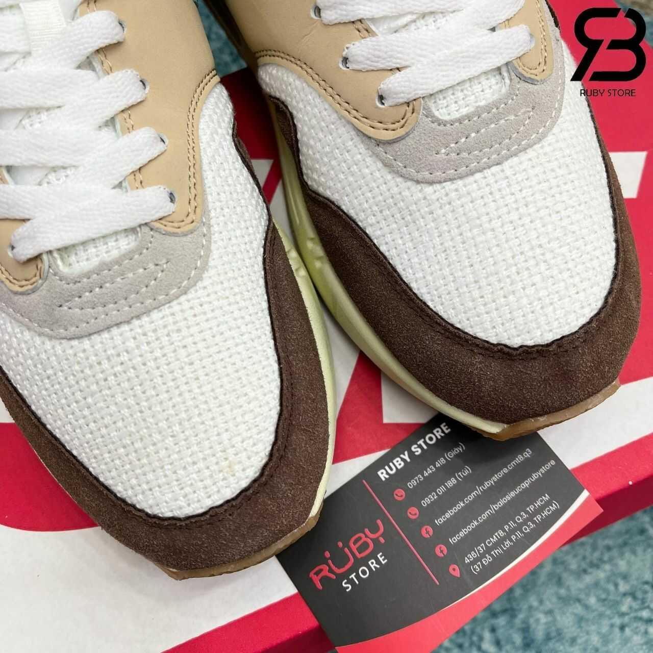 Giày Nike Air Max 1 Crepe Brown Nâu Kem Rep 11