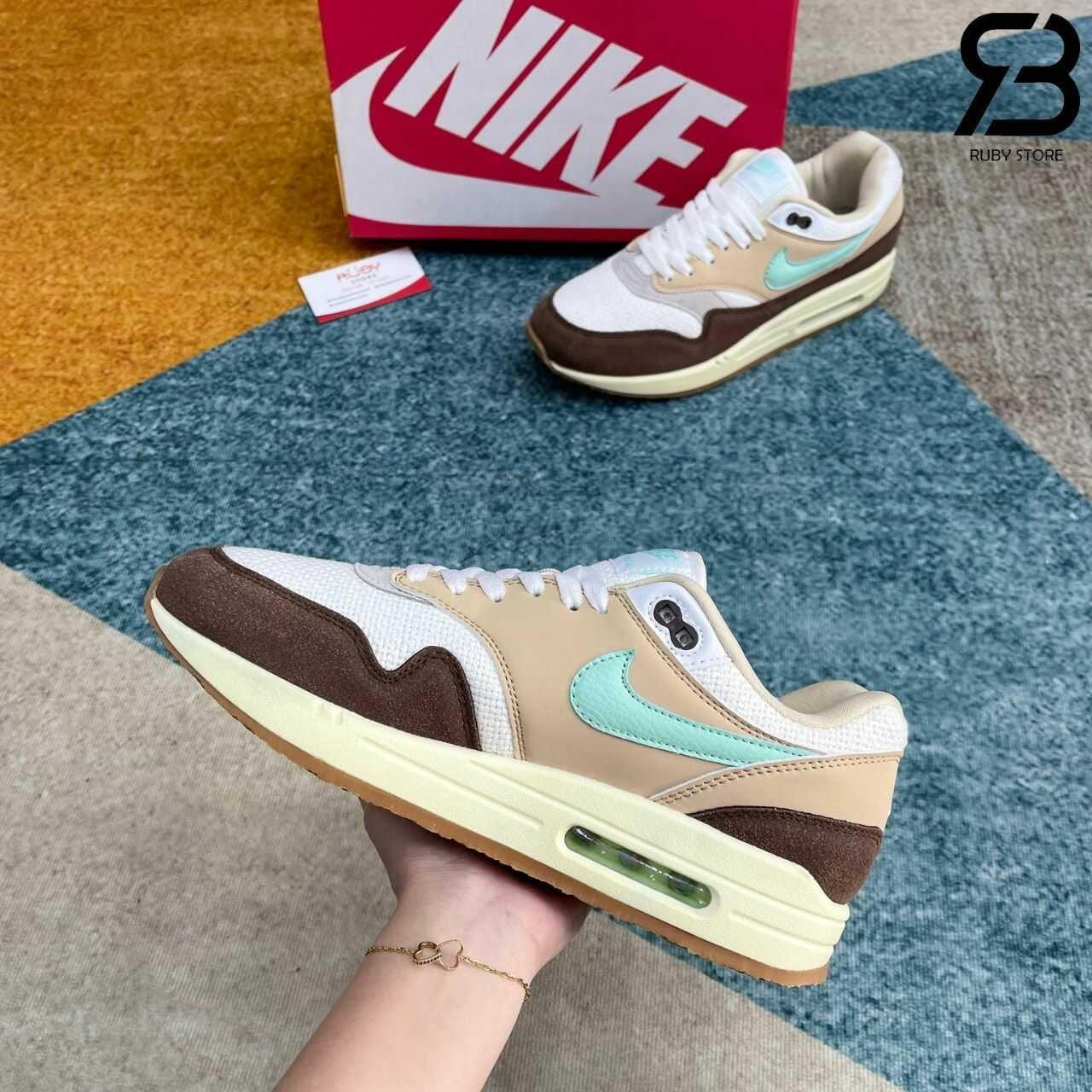 Giày Nike Air Max 1 Crepe Brown Nâu Kem Rep 11