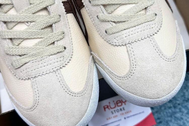 Giày Onitsuka Tiger Mexico 66 Beige Brown Be Sọc Nâu