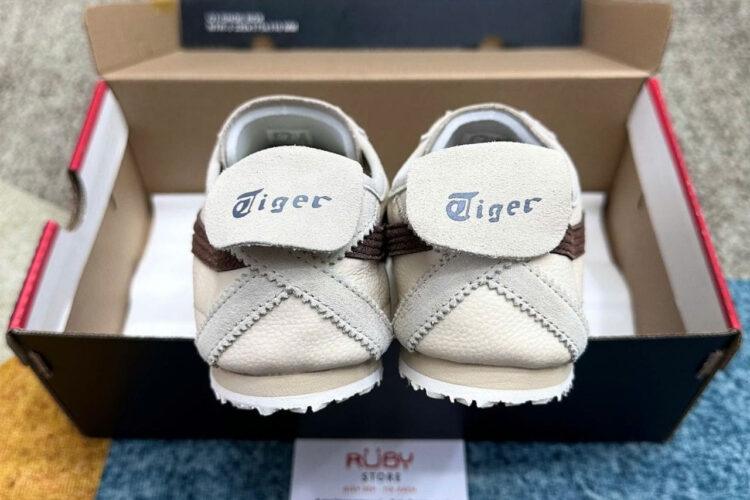 Giày Onitsuka Tiger Mexico 66 Beige Brown Be Sọc Nâu