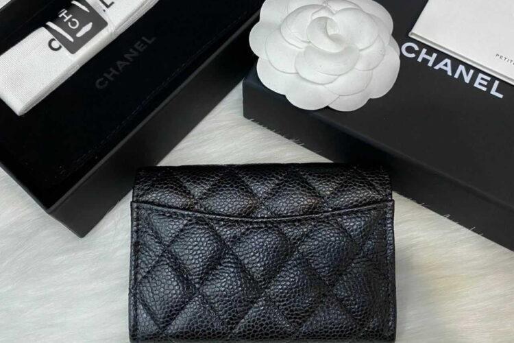 Ví Chanel Classic Flap Card Holder Black Caviar GHW