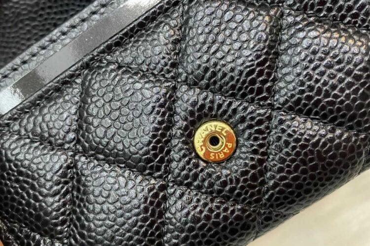 Ví Chanel Classic Flap Card Holder Black Caviar GHW