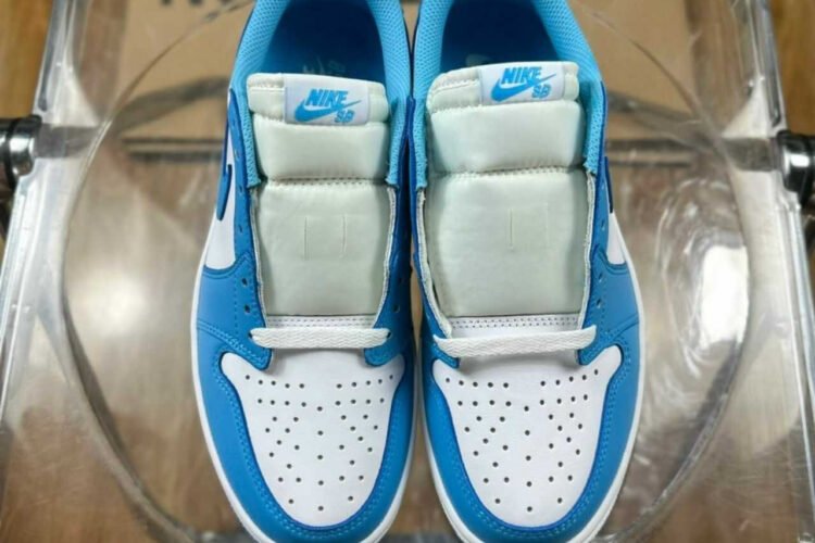 giày Nike Eric Koston x Air Jordan 1 Low SB Powder Blue xanh dương