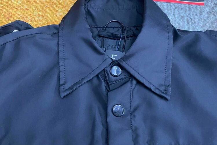 Áo Prada Nylon Gabardine Multipocket Shirt Black Màu đen