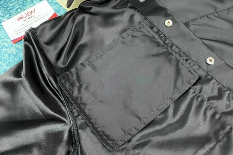Áo Prada Nylon Gabardine Multipocket Shirt Black Màu đen