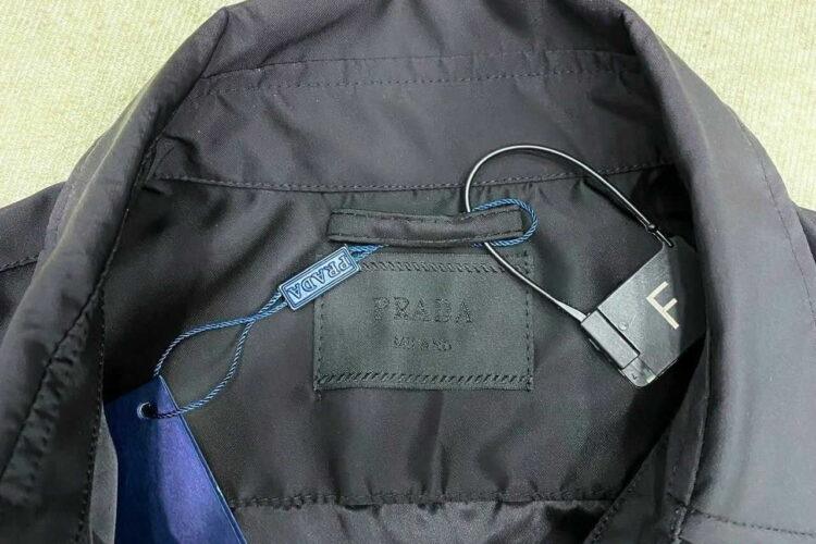 Áo Prada Nylon Gabardine Multipocket Shirt Black Màu đen