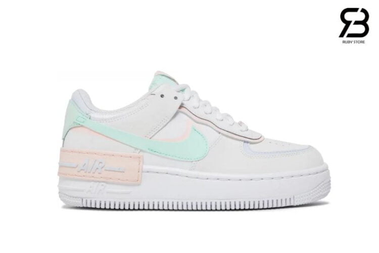 Giày Air Force 1 Low Shadow White Atmosphere Mint Foam Trắng Xanh