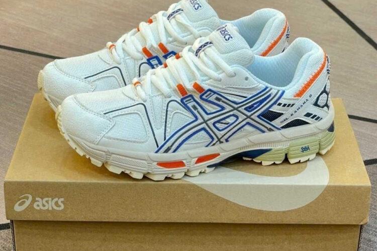 Giày Asics Gel Kahana 8 White Blue Trắng Xanh