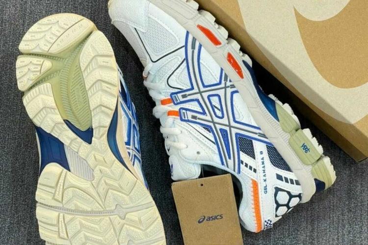 Giày Asics Gel Kahana 8 White Blue Trắng Xanh