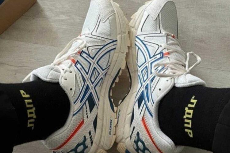 Giày Asics Gel Kahana 8 White Blue Trắng Xanh