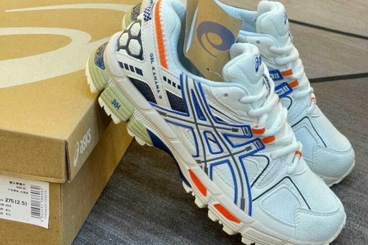Giày Asics Gel Kahana 8 White Blue Trắng Xanh