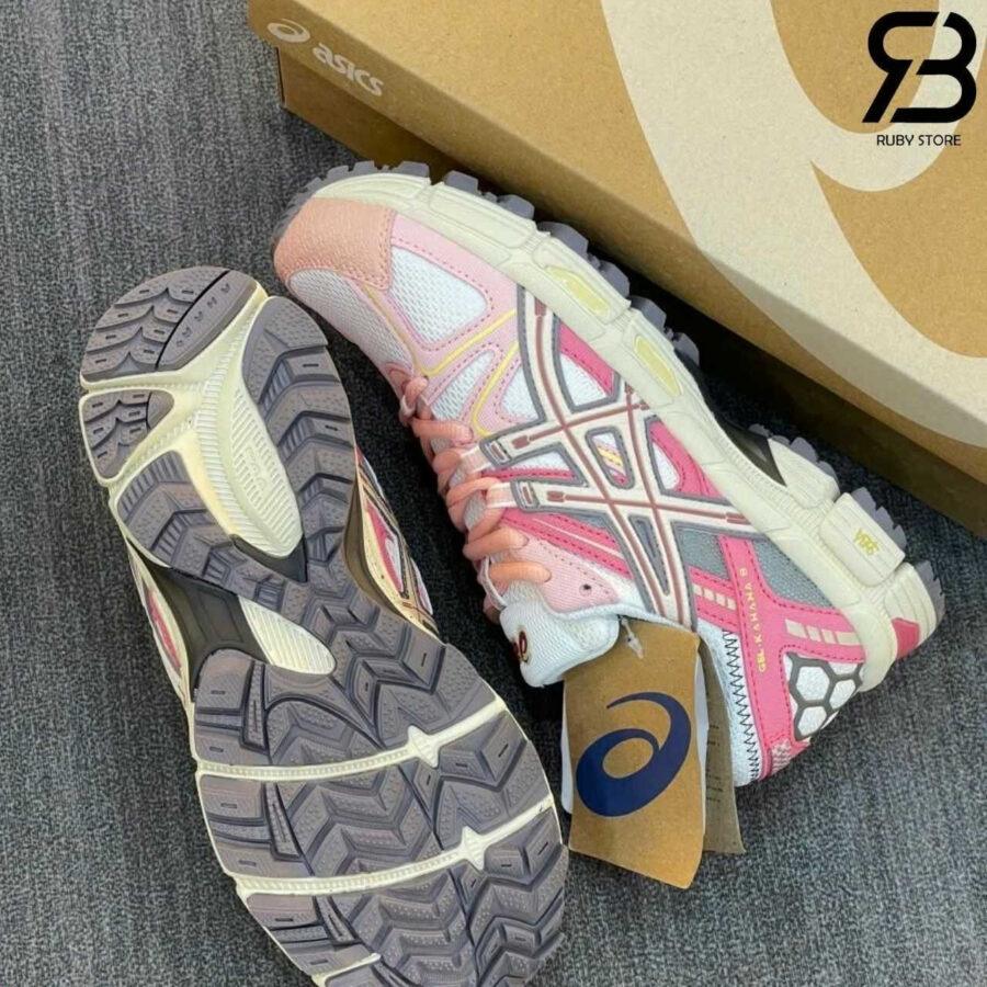 Giày Asics Gel Kahana 8 White Pink Trắng Hồng
