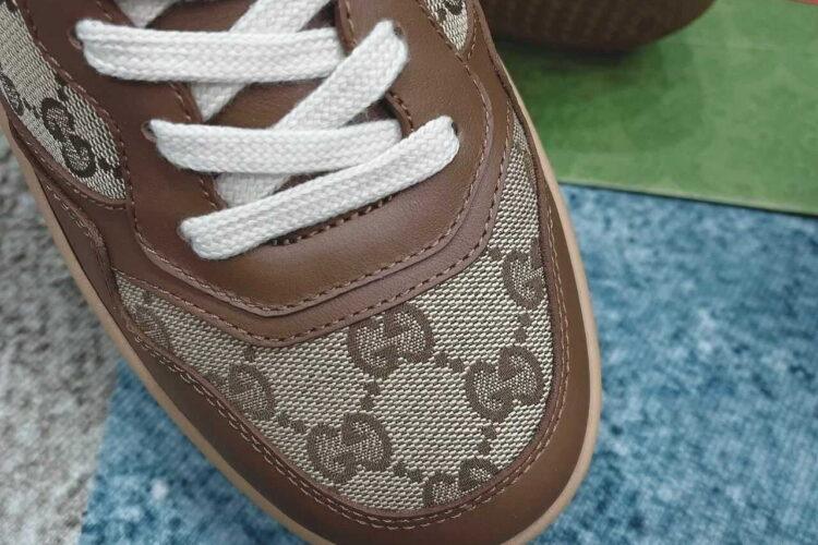 Giày Gucci GG Sneaker GG Beige Ebony Brown Màu Nâu