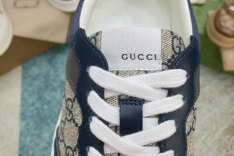 Giày Gucci GG Sneaker Navy Beige GC Xanh Navy
