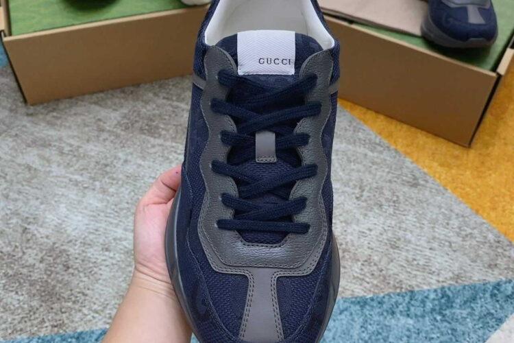 Giày Gucci Rhyton Blue Maxi GG Supreme Xanh Navy