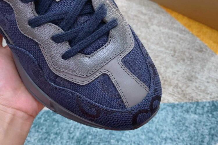 Giày Gucci Rhyton Blue Maxi GG Supreme Xanh Navy