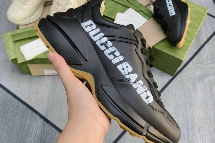 Giày Gucci Rhyton Gucci Band Đen Nâu