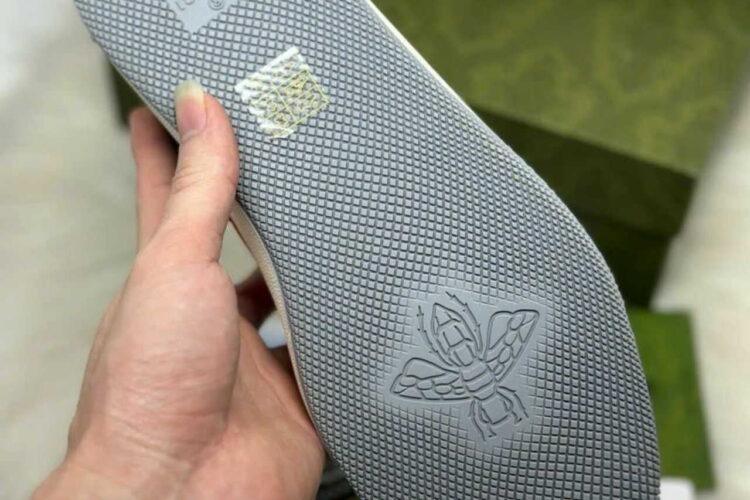 Giày Gucci Screener Blue GG Lame Màu Be Xanh Dương